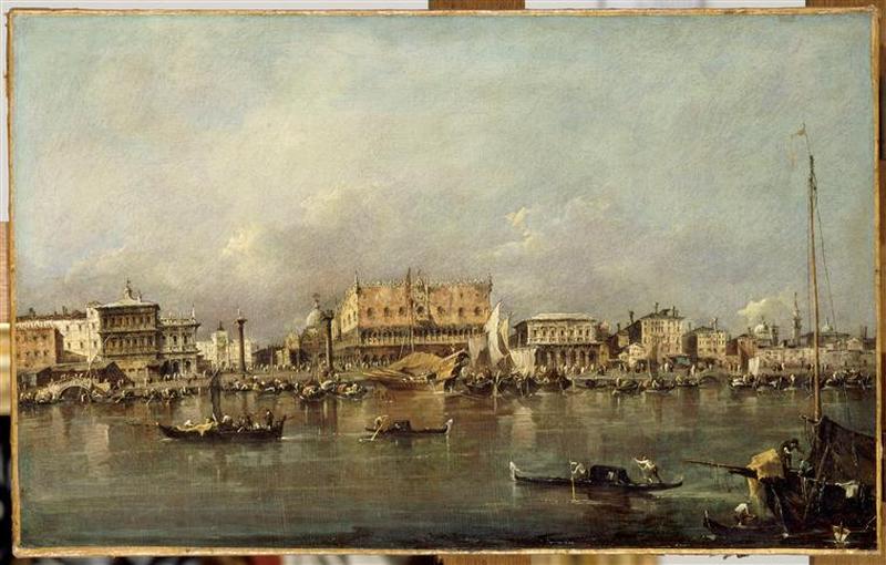 Le Palais Des Doges De Venise Vu Du Bassin De San Marco — Francesco Lazzaro Guardi