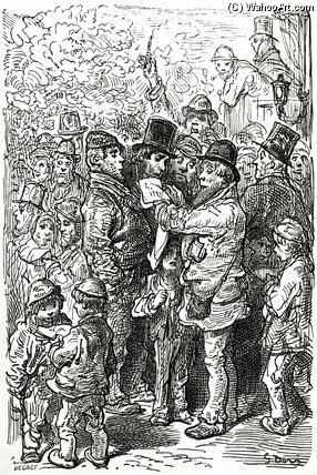 Betting On A Boxing Match — Paul Gustave Doré