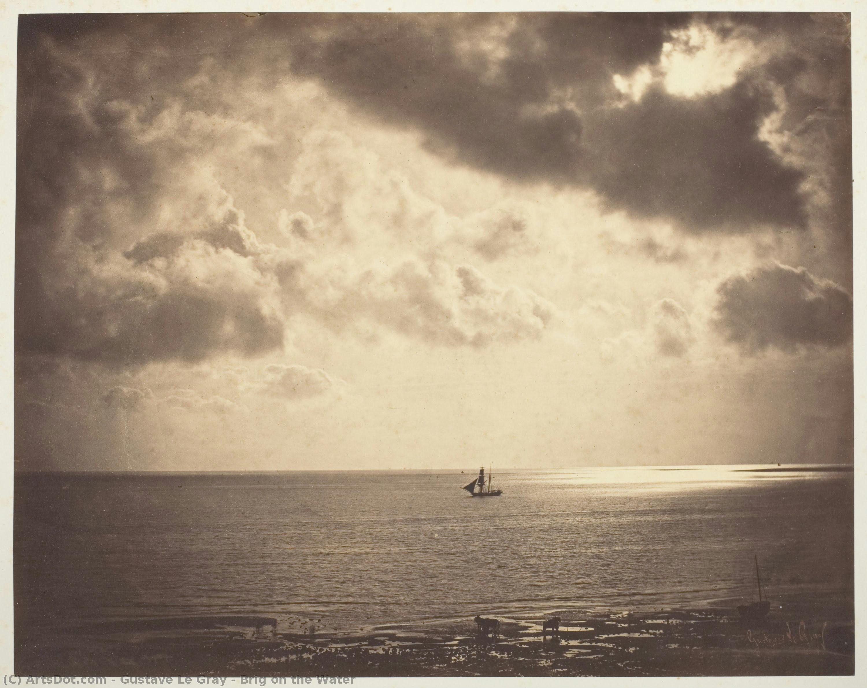 Brig On The Water — Gustave Le Gray