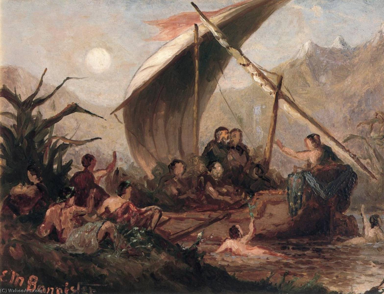Leucothea Rescuing Ulysses — Эдвард Митчелл Бэннистер