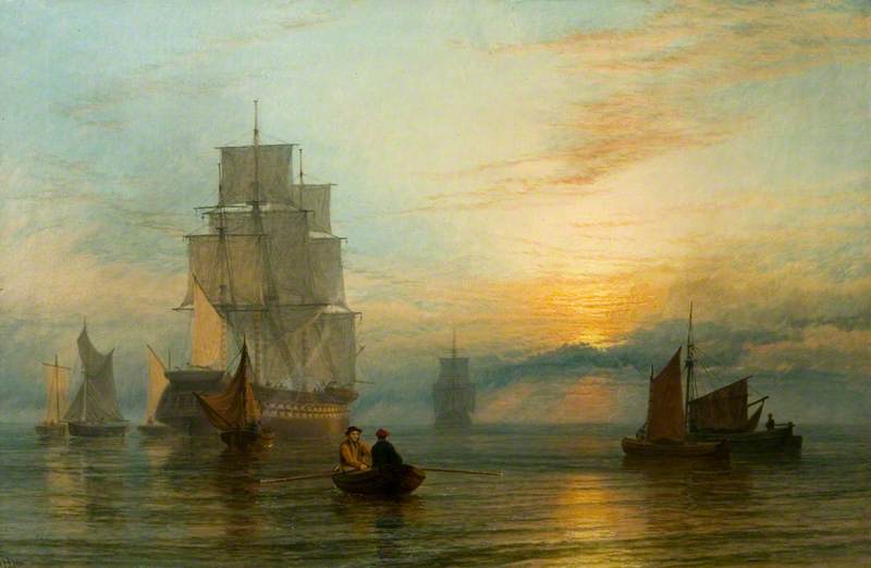 Shipping At Sunset — Генри Томас Доусон