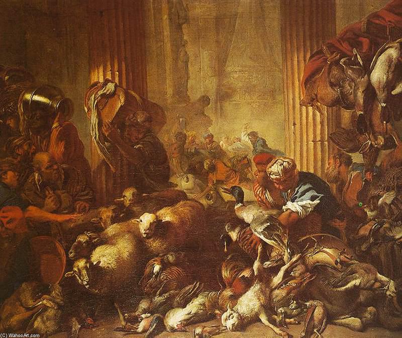 Christ Chasing The Moneylenders From The Temple — Джиოვანი Бенедетто Кастилионе