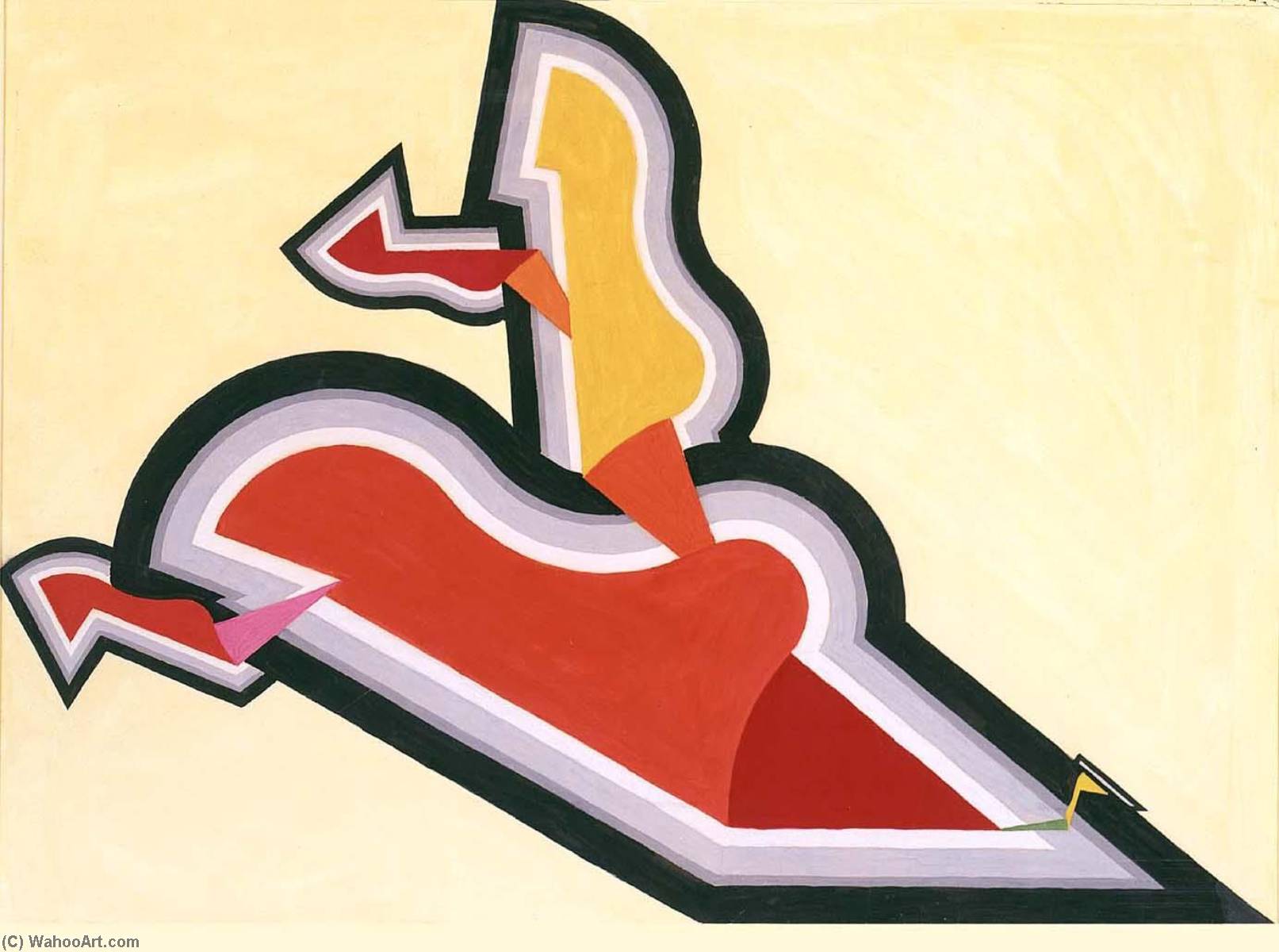 Study In Rhythm Red And Gold — Joseph Schillinger