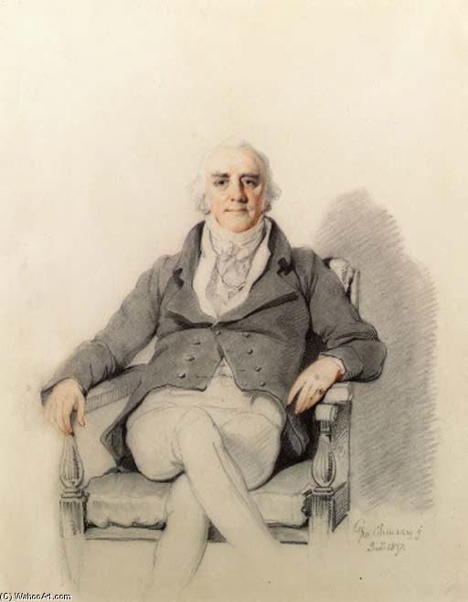 Portrait Of Judge Shearman Bird, Full-length, Seated, In A Frock Coat And Breeches — George Chinnery