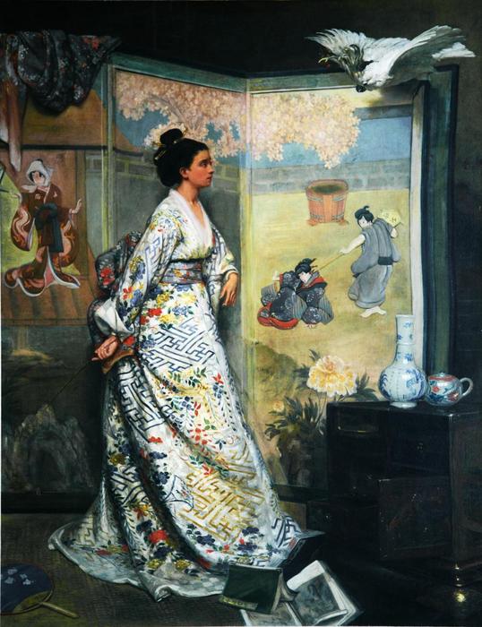 The Japanese Fan (also Known As L.admiratrice Du Japon) — Gustave Léonhard De Jonghe