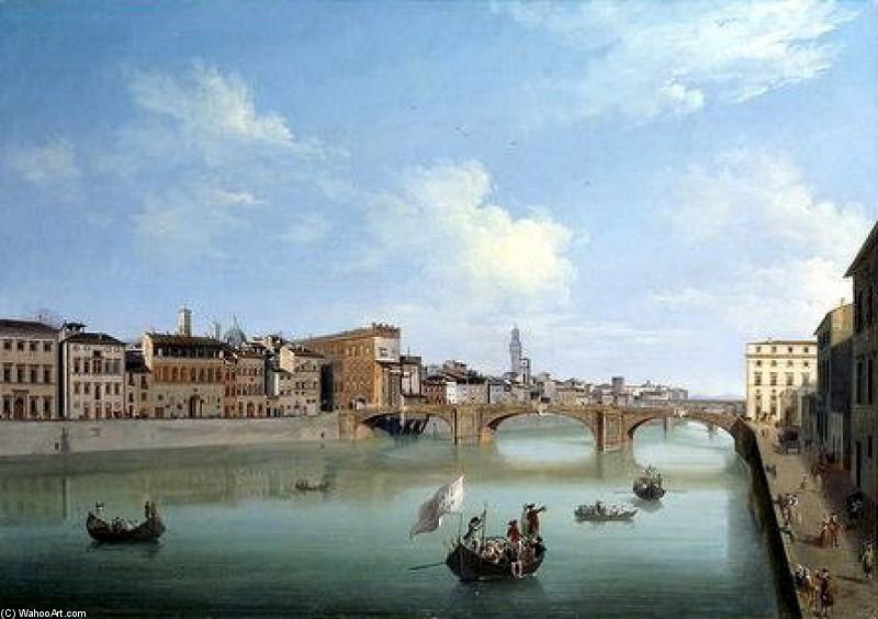 View Of The Arno With The Ponte Santa Trinità — Thomas Patch