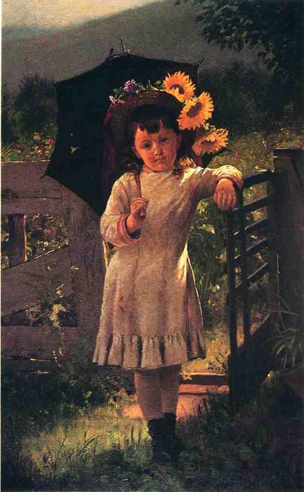 The Sunflower Girl — John George Brown