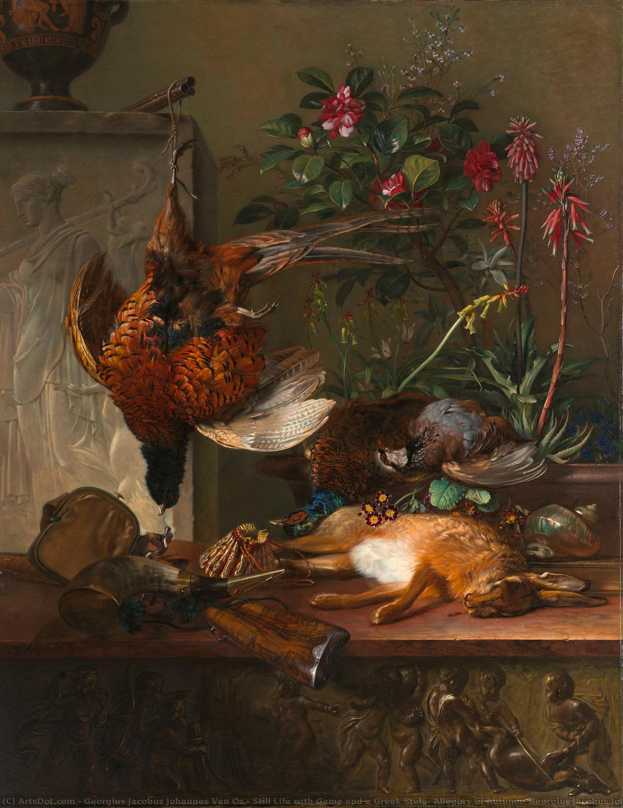Still Life With Game And A Greek Stele: Allegory Of Autumn, Georgius Jacobus Johannes Van Os, 1818 — Georgius Jacobus Johannes Van Os