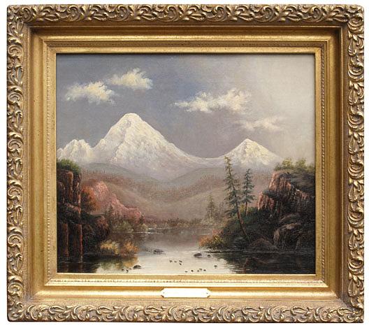 Approaching Storm, Three Sisters, (painting) — William Samuel Parrott