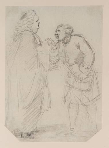 Two Men, One A Supplicant, The Other In Wig And Gown — Sir Nathaniel Dance Holland