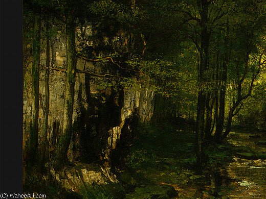 The Stream (le Ruisseau Du Puits-noir_ Vallée De L(1 — Gustave Courbet
