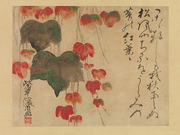 蔦紅葉図 Autumn Ivy — Ogata Kenzan