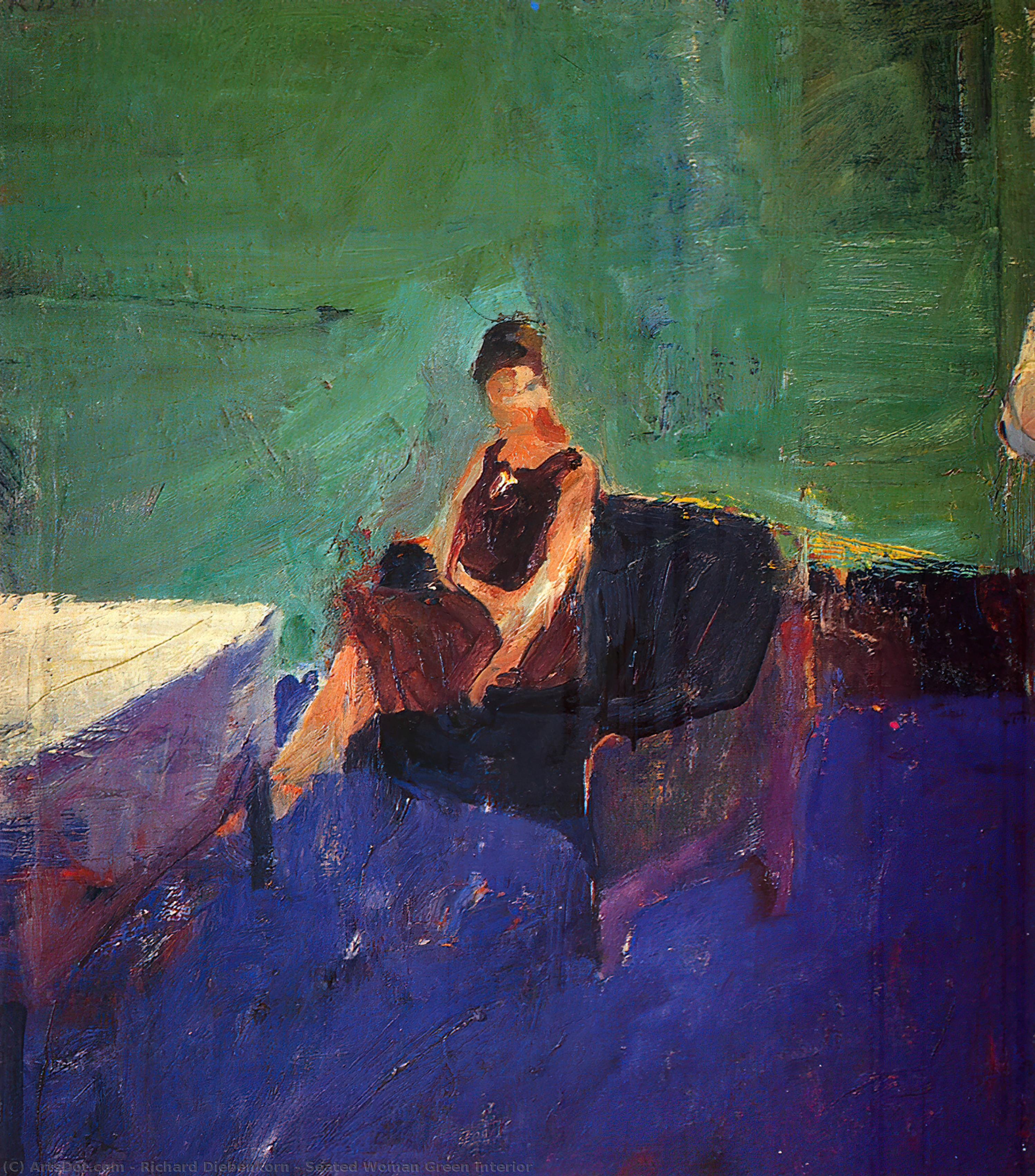 Seated Woman Green Interior — Richard Diebenkorn