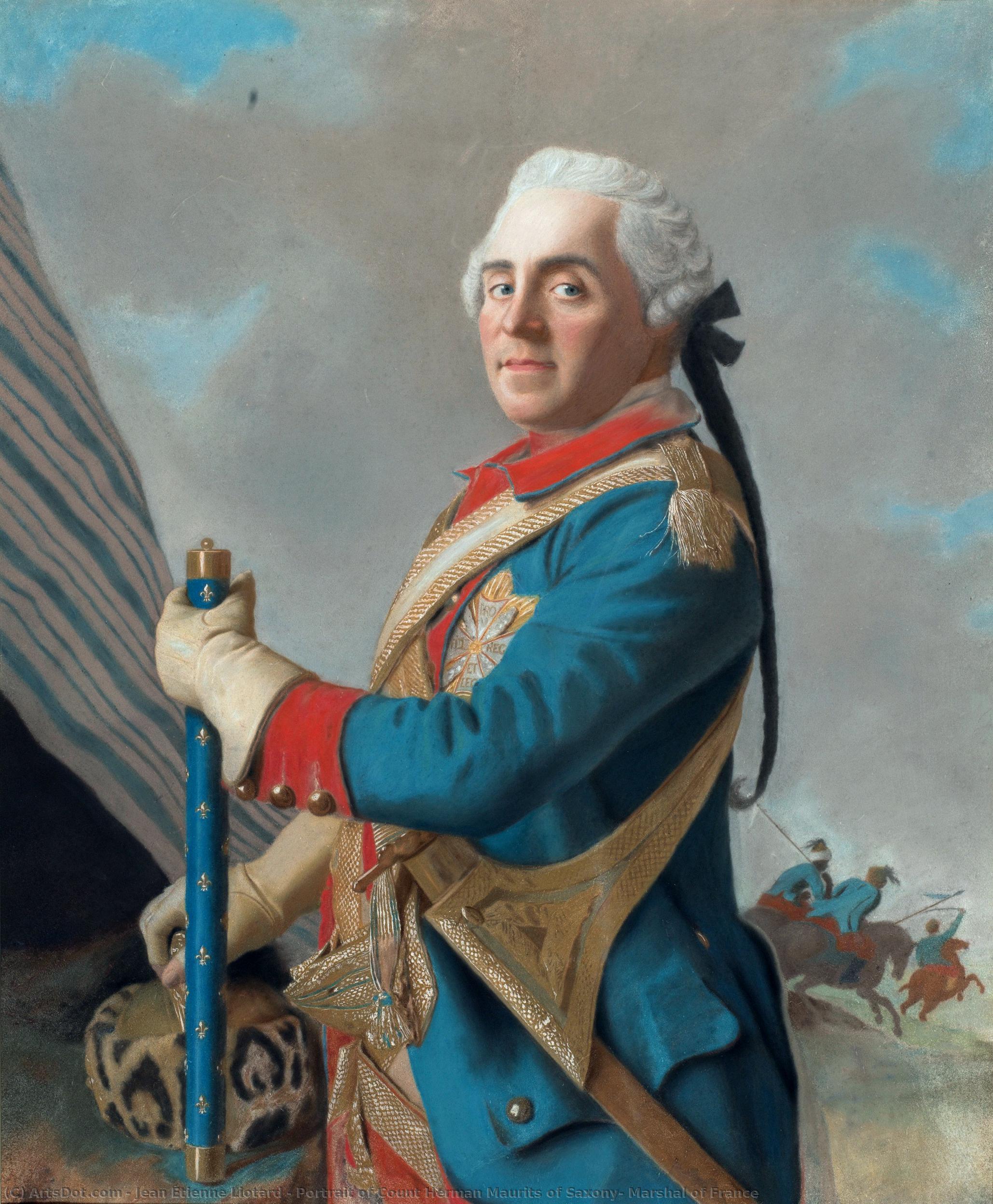 Portrait Of Count Herman Maurits Of Saxony, Marshal Of France — Jean-étienne Liotard