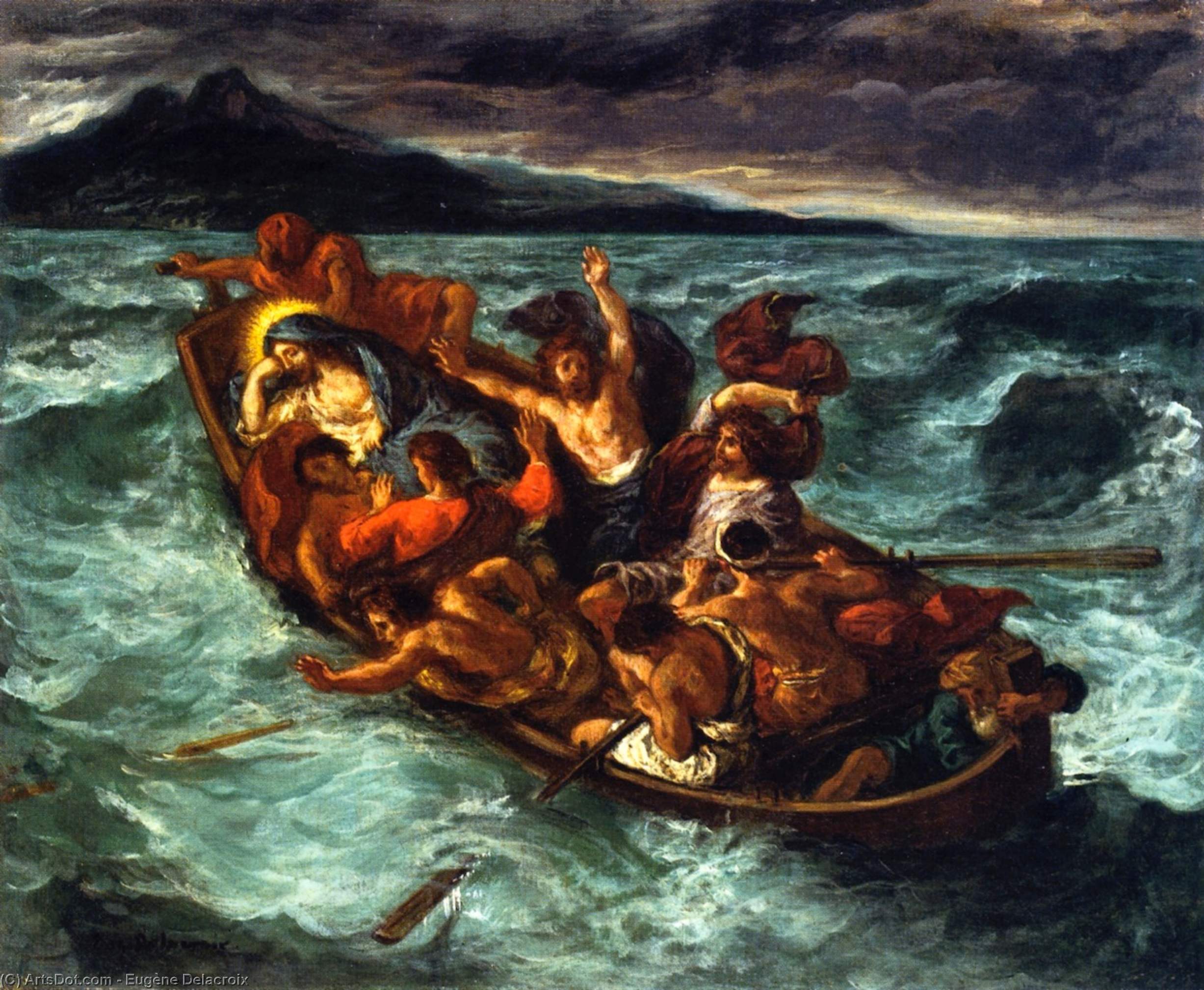 Cristo En El Mar De Galilea — Eugène Delacroix