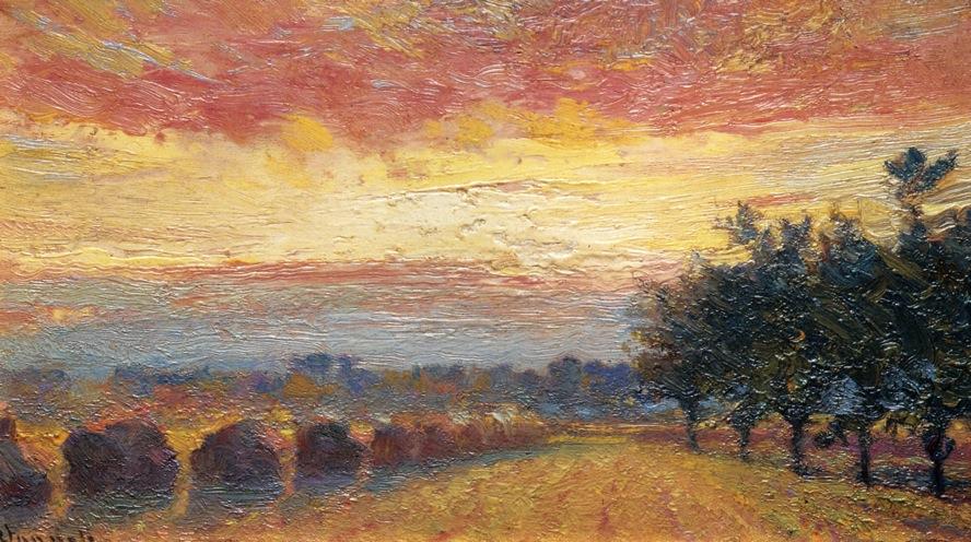 Haystacks Under A Rainy Sky — Robert Vonnoh