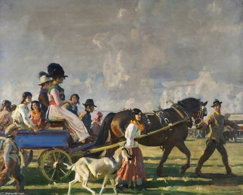 Arrival At Epsom Downs For Derby Week — Sir Alfred James Munnings