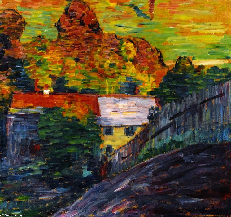 Landscape With Red Roof - Wasserburg — Alexej Von Jawlensky
