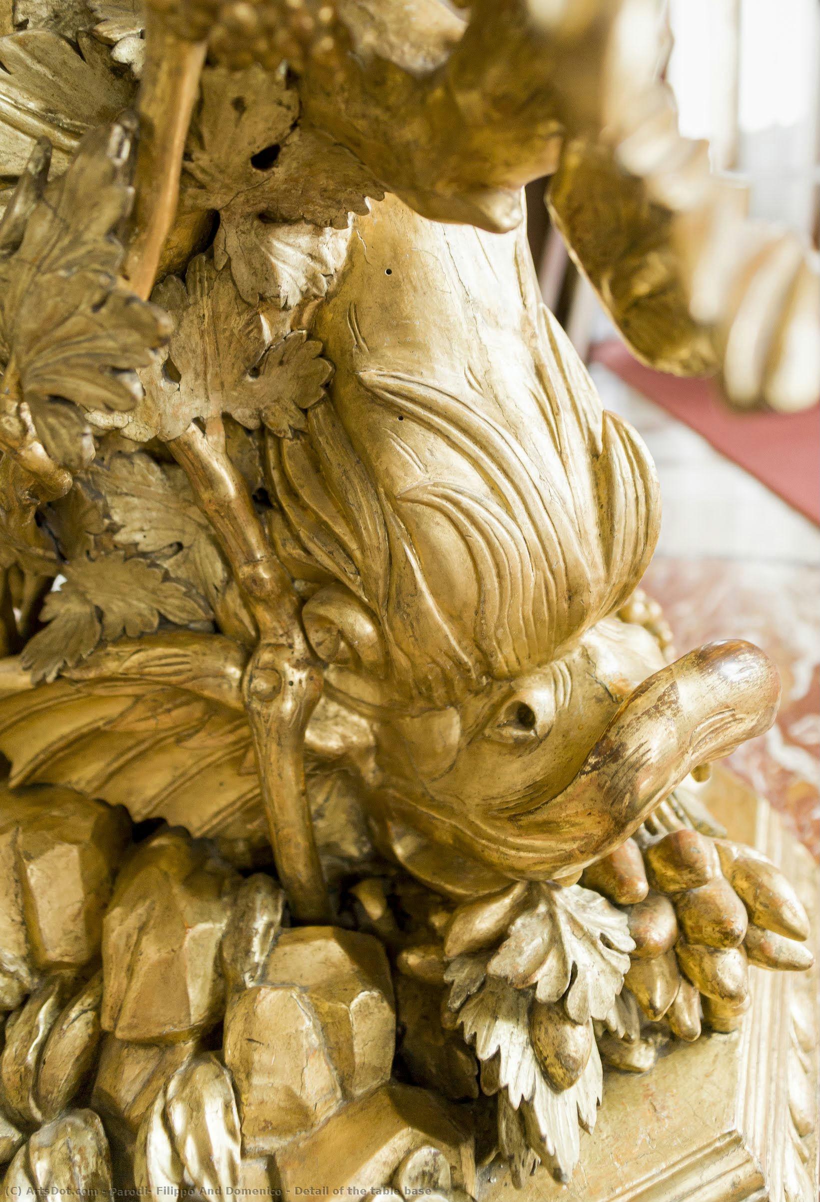Detail Of The Table Base — Filippo Und Domenico Parodi