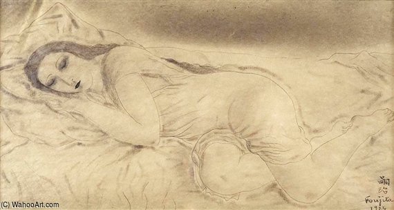 Femme Allongée, Youki — Léonard Tsuguharu Foujita