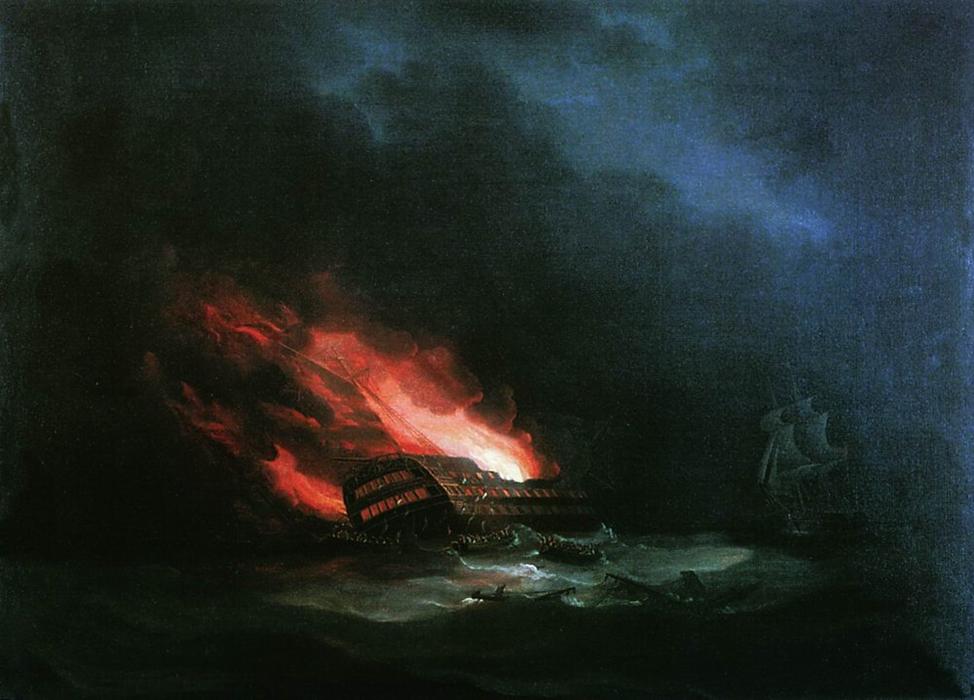 Burning Ship (the Episode Of The Russian-turkish War) — Иван Константинович Айвазовский