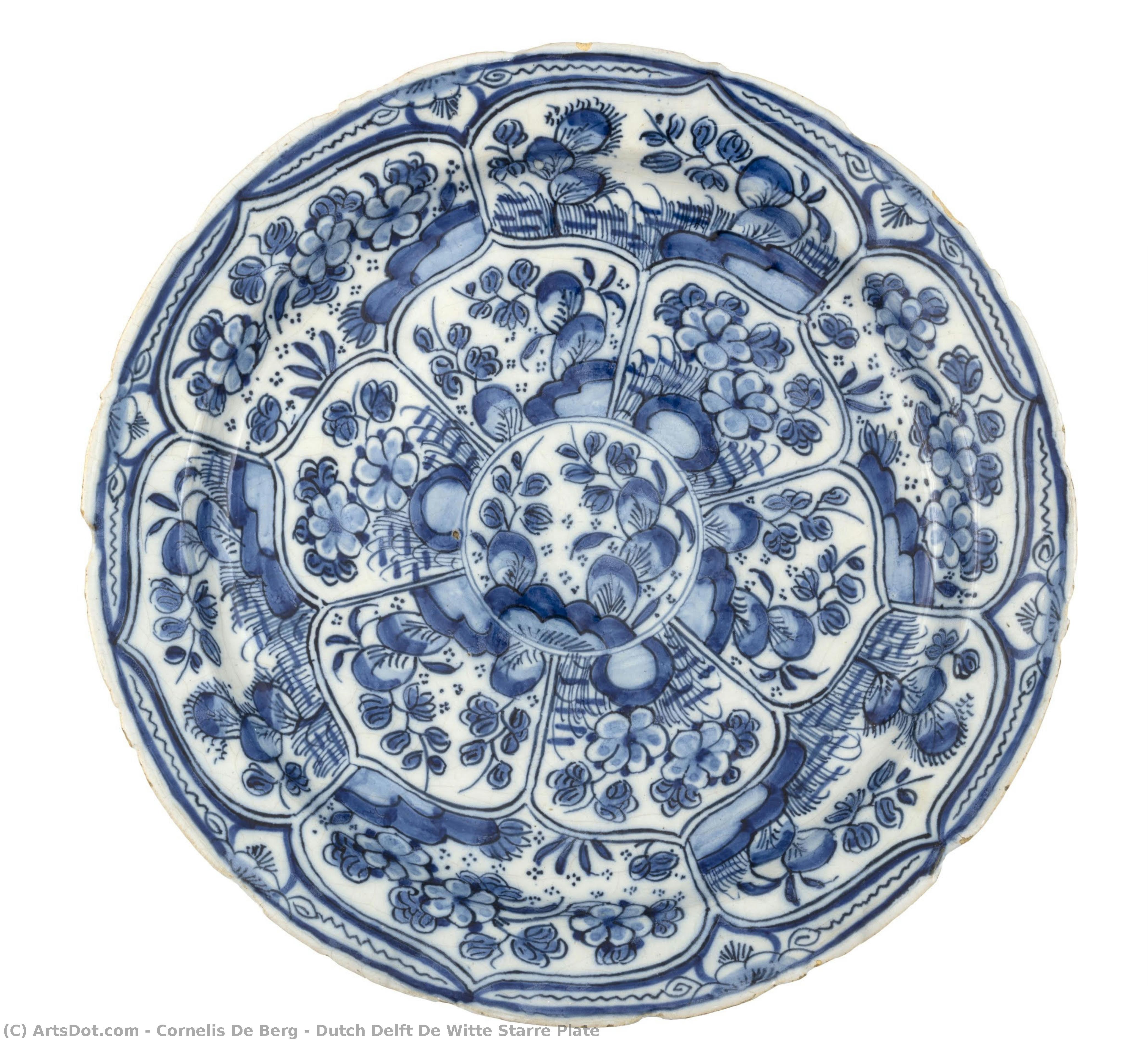 Dutch Delft De Witte Starre Plate — Cornelis De Berg