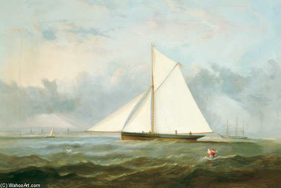 A Cutter Yacht Off Ryde — Arthur Wellington Fowles