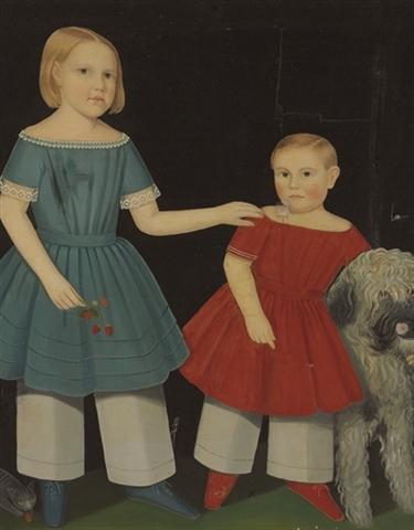 Portrait Of Theron Simpson Ludington And His Older Sister Virginia Ludington 1 — Ammi Phillips