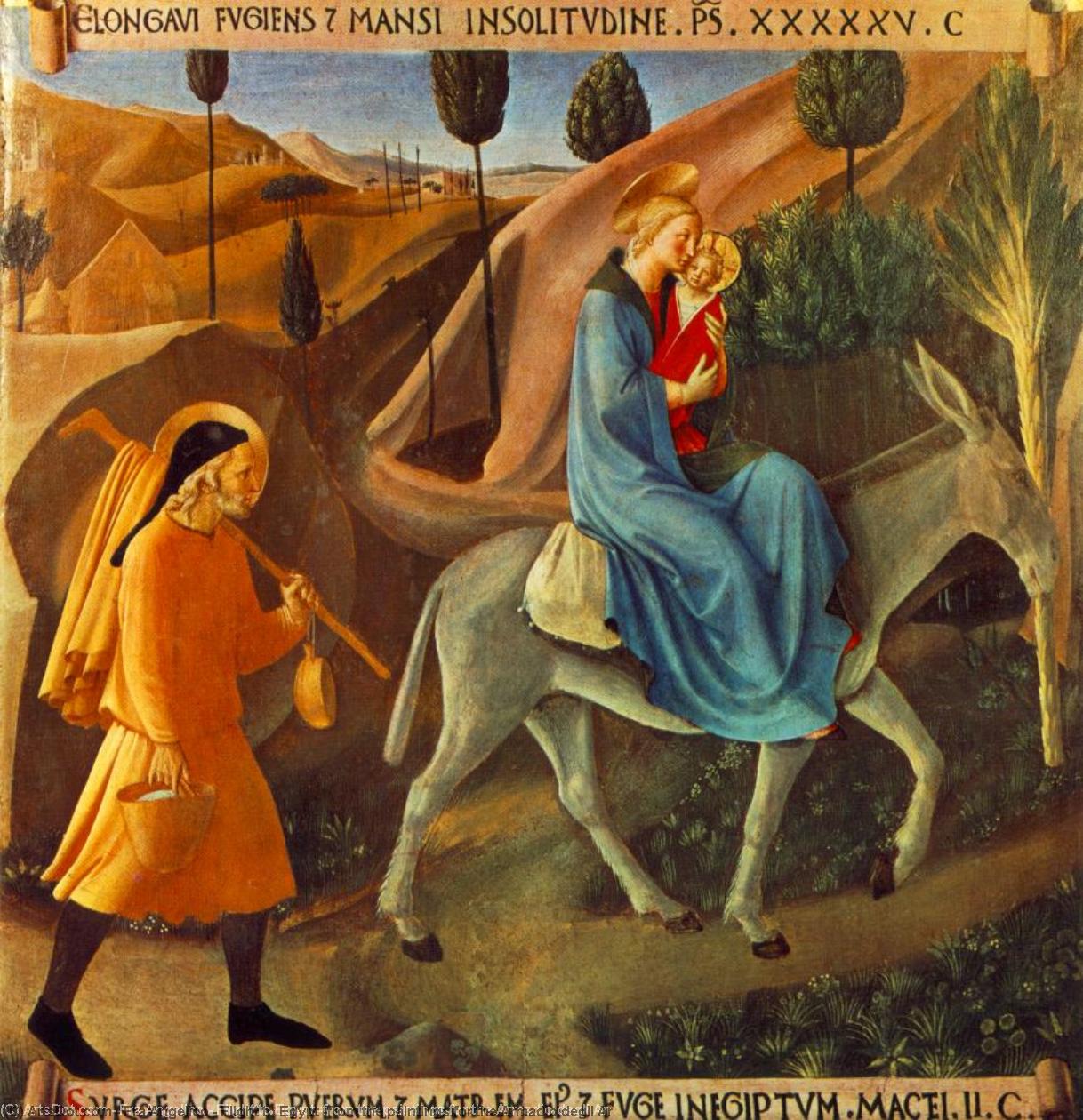 Flug Nach Ägypten (aus Den Gemälden Für Das Armadio Degli Ar — Fra Angelico
