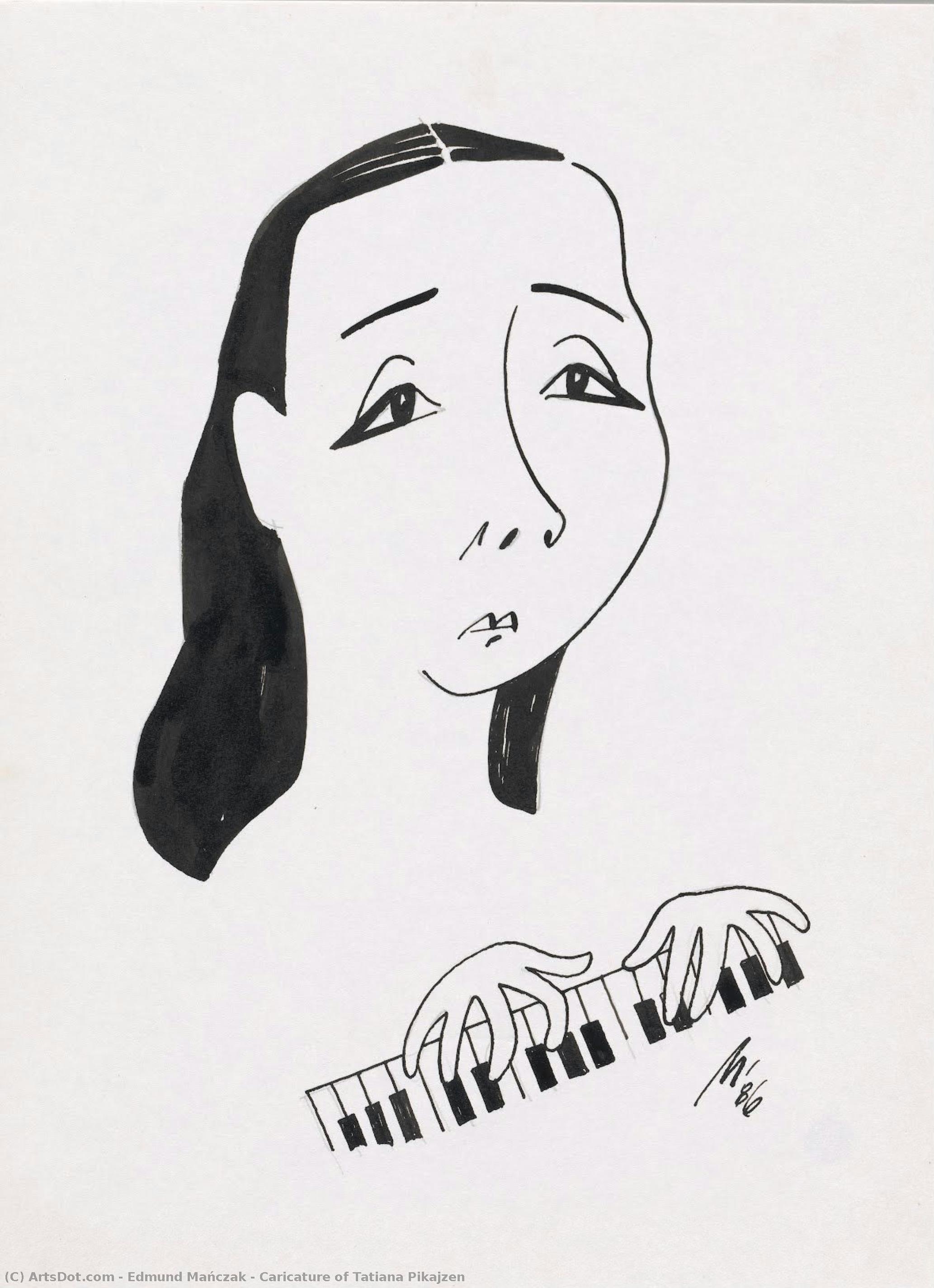 Caricature Of Tatiana Pikajzen — Edmund Mańczak