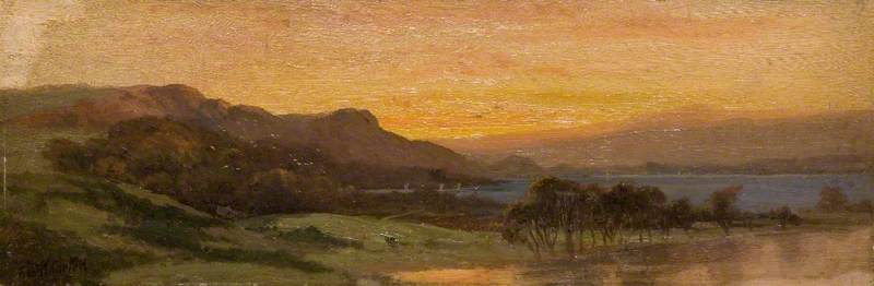 Sunset, Lake Scene — Frank Thomas Carter