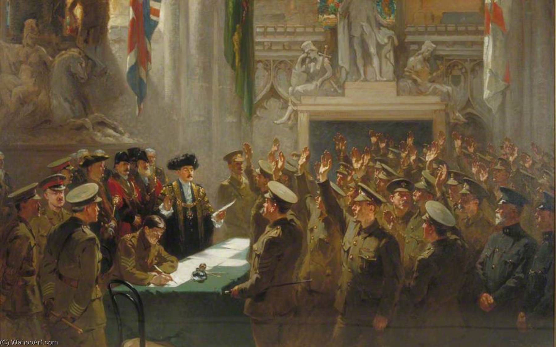 Recruiting In The Guildhall, London, By Sir Charles Wakefield — Fred Roe
