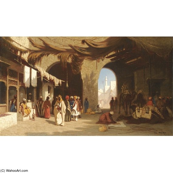 A Bazaar In Beirut — Charles Théodore Frère Dit Frère Bey