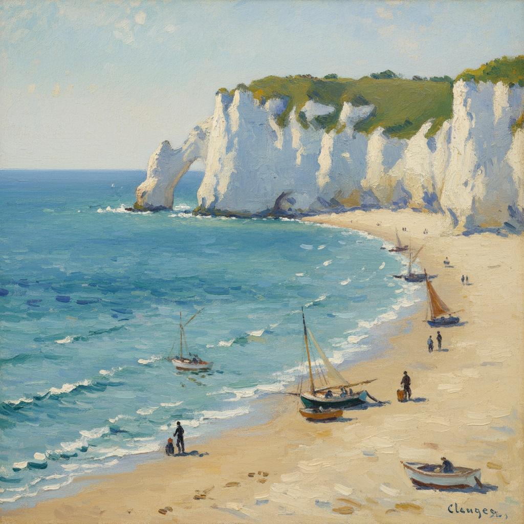 Azure Serenity: The Luminous Precipice — Marc Duvallier