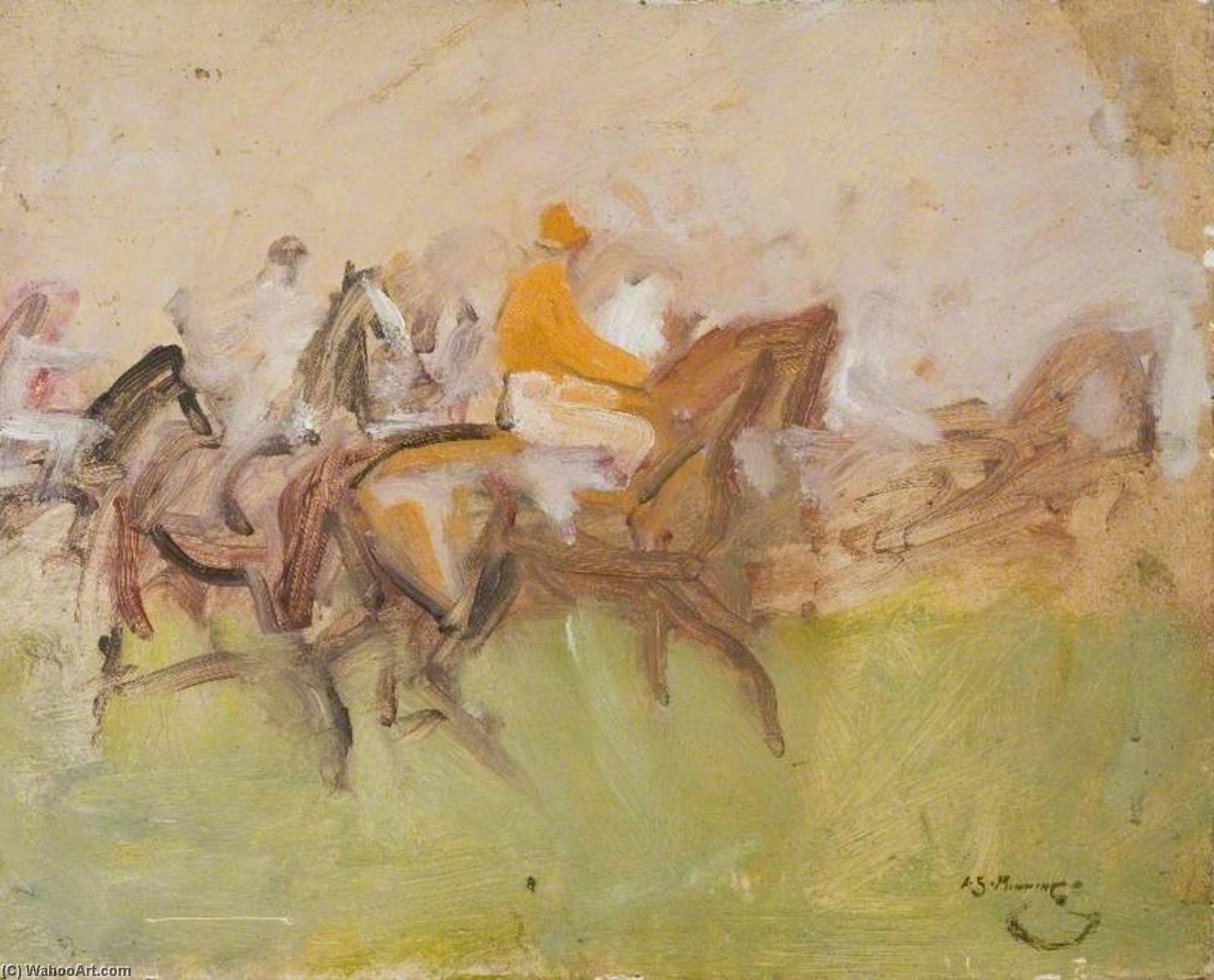Study For 'under Starter's Orders' — Алфред Џејмс Менингс