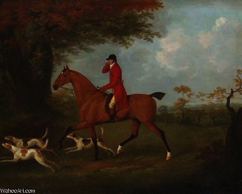A Huntsman And Hounds Outside A Wood — John Nost Sartorius