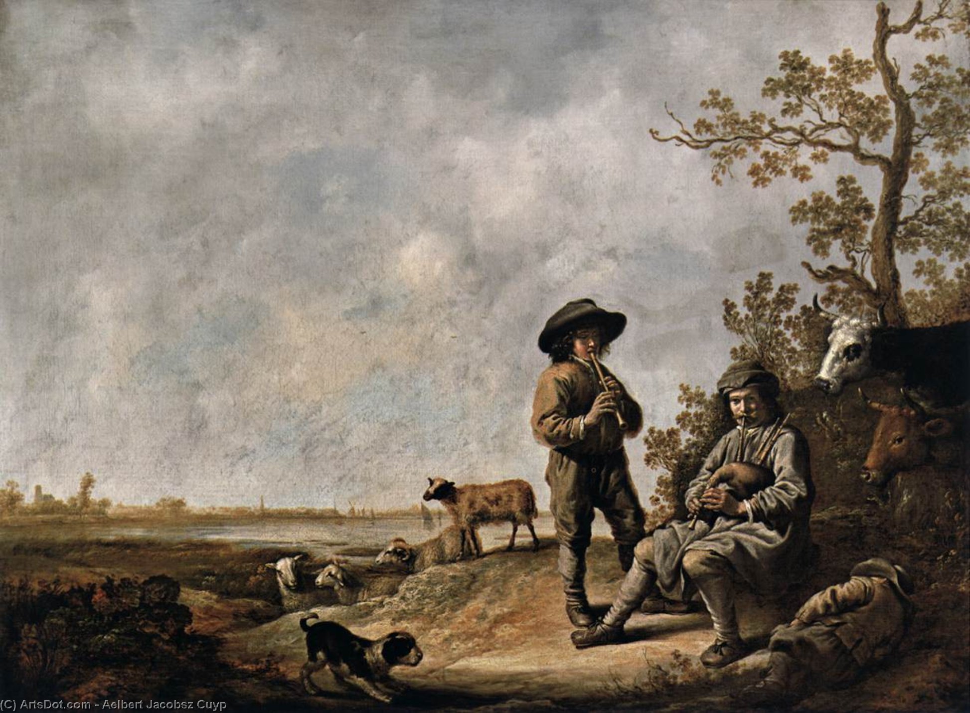 Pastores Tocando La Flauta — Aelbert Jacobsz Cuyp