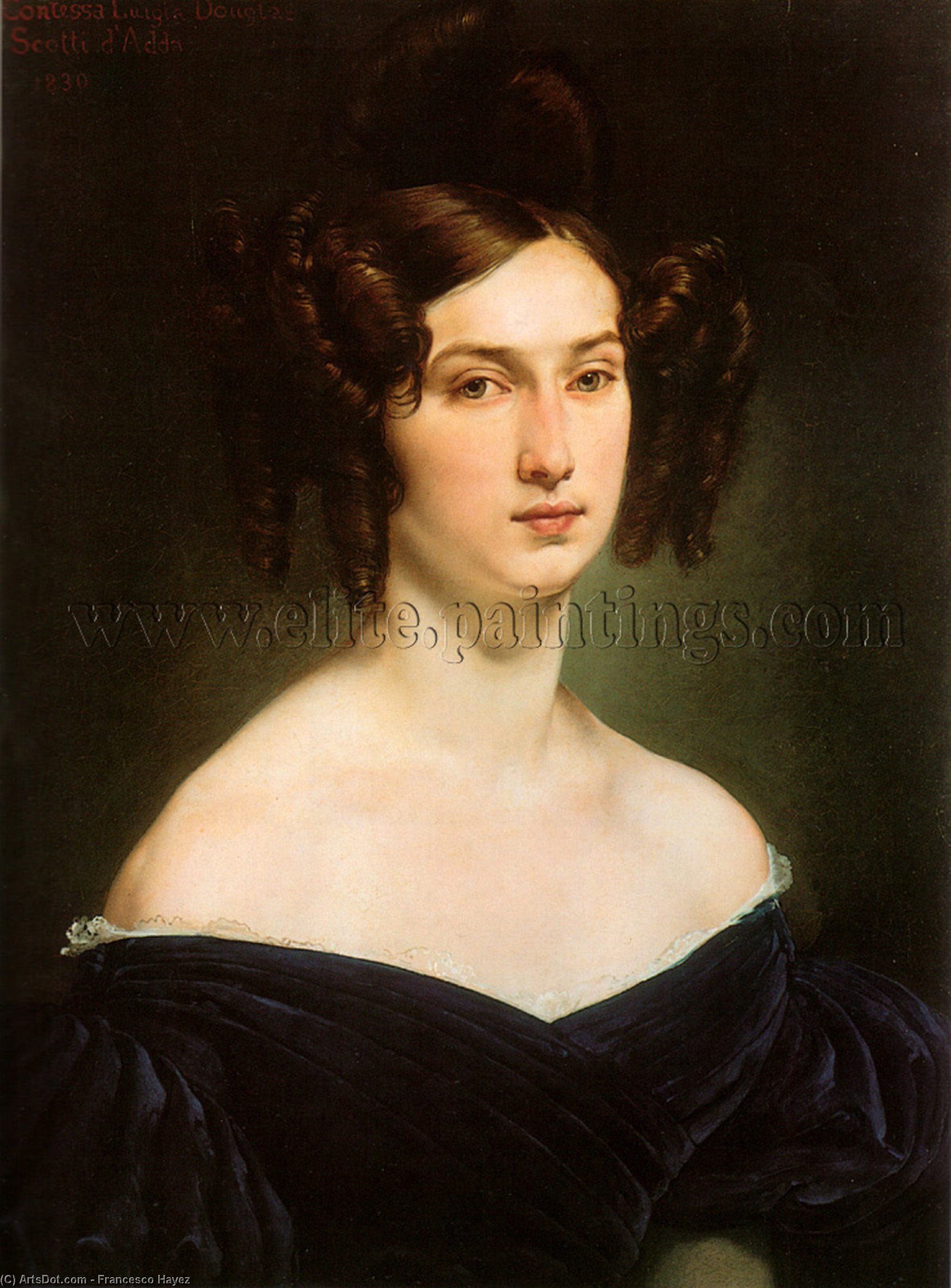 Portrait Of Countess Luigia Douglas Scotti D'adda — Francesco Hayez