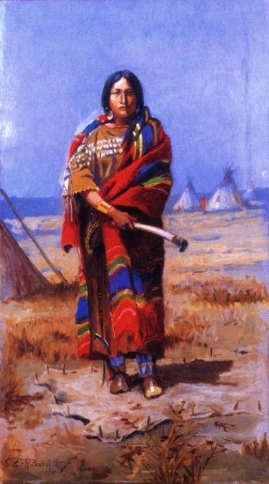Indian Squaw — チャールズ・マリー・ラッセル