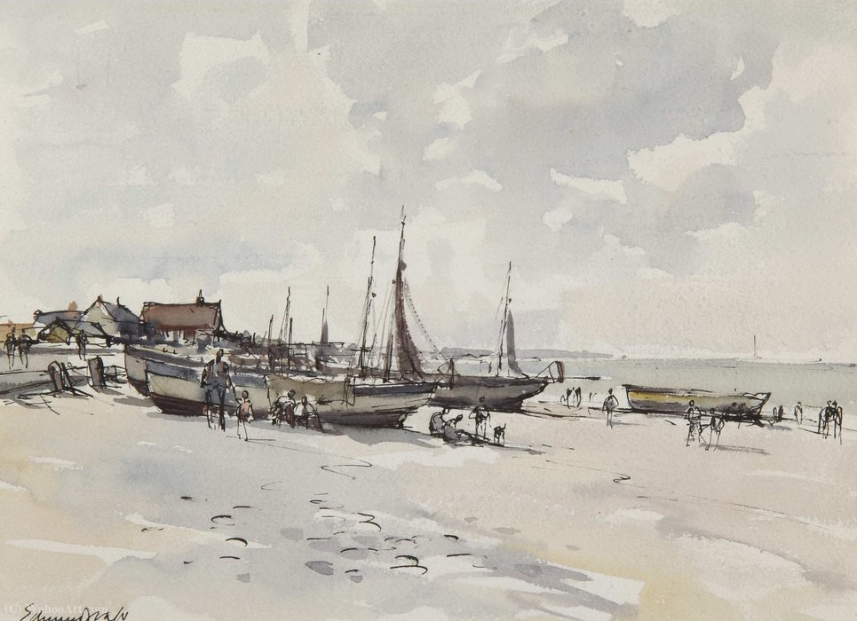Beach Scene, Kessingland, Suffolk — Edward Seago