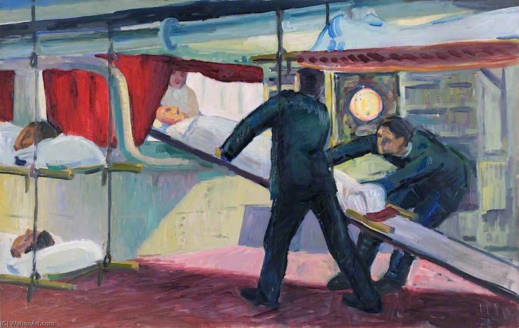 First World War Improvised Accommodation For The Wounded In A Man Of War — Jan Godfrey Jervis Gordon