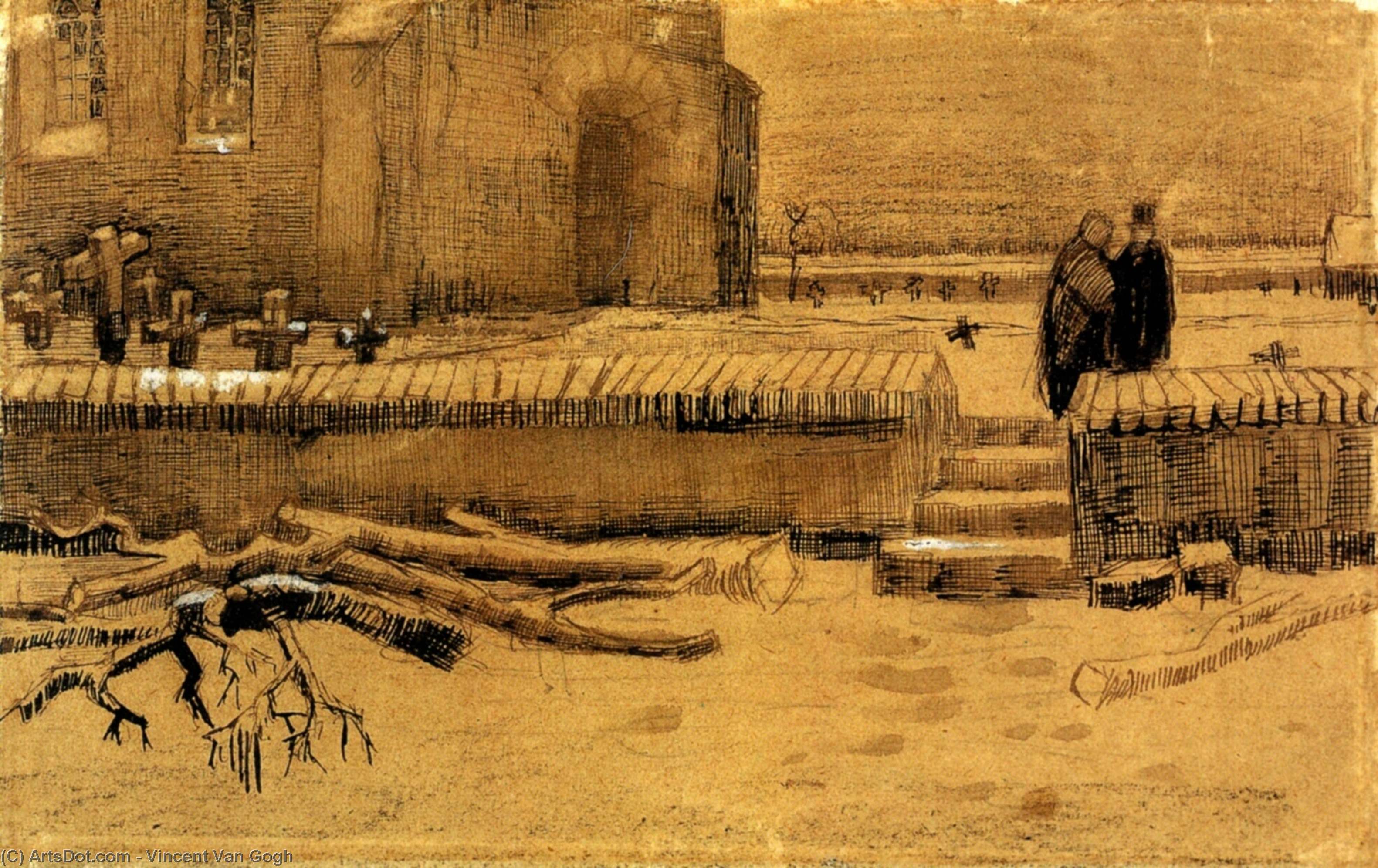 Churchyard In Winter — Vincent Willem Van Gogh