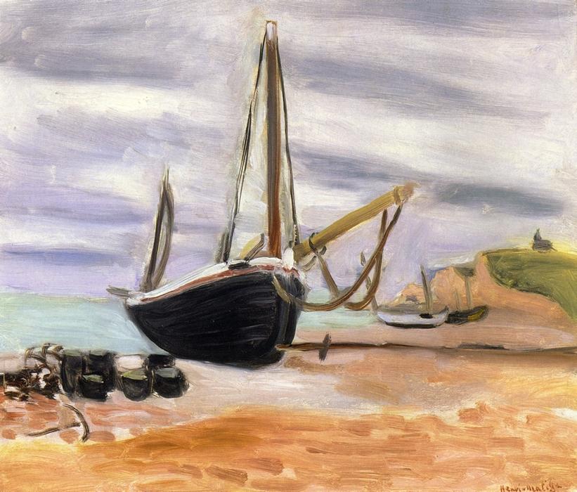 Boats At Etretat — Henri Matisse