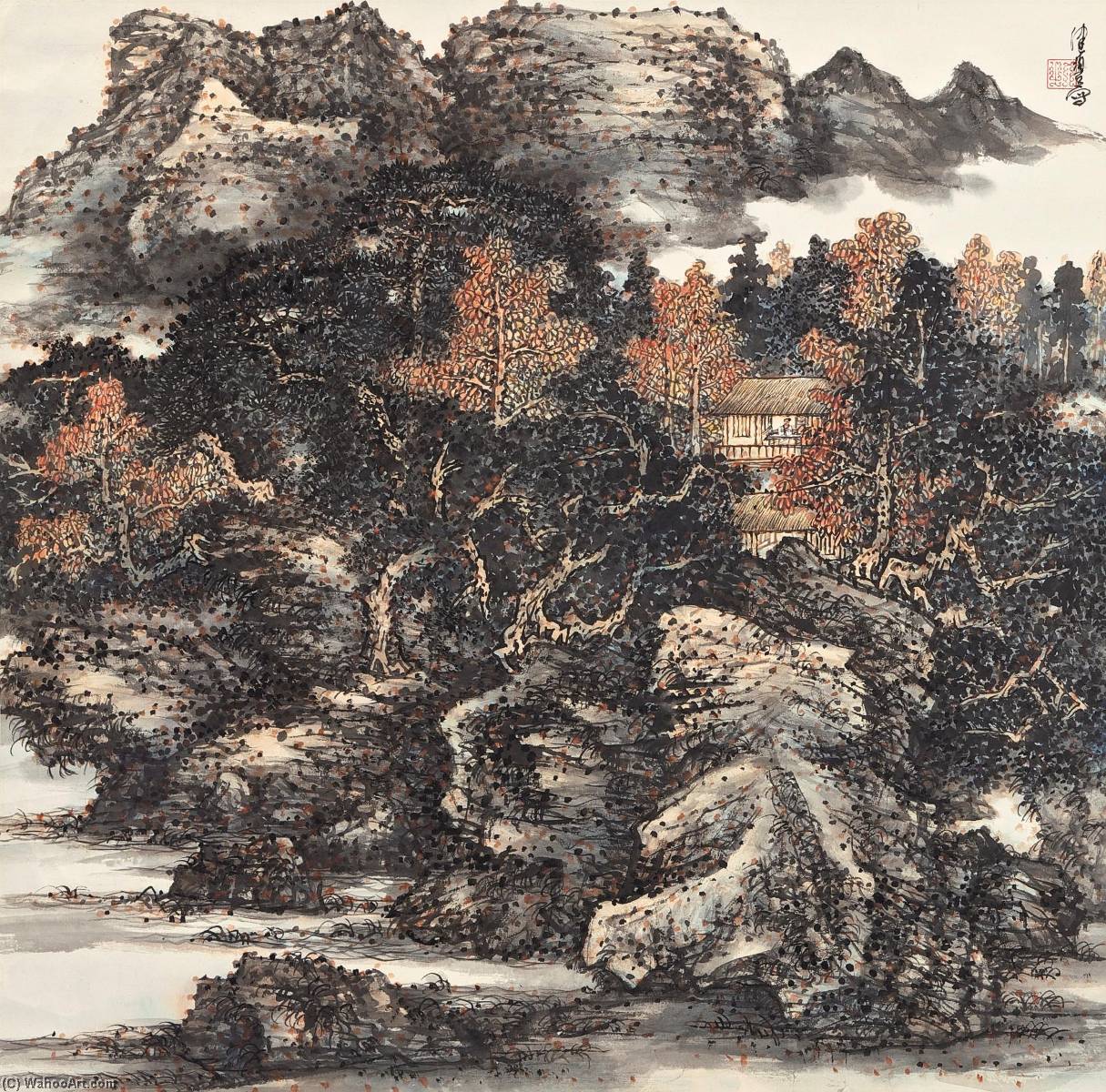 Recluse In The Autumn Mountains — Chen Peiqiu