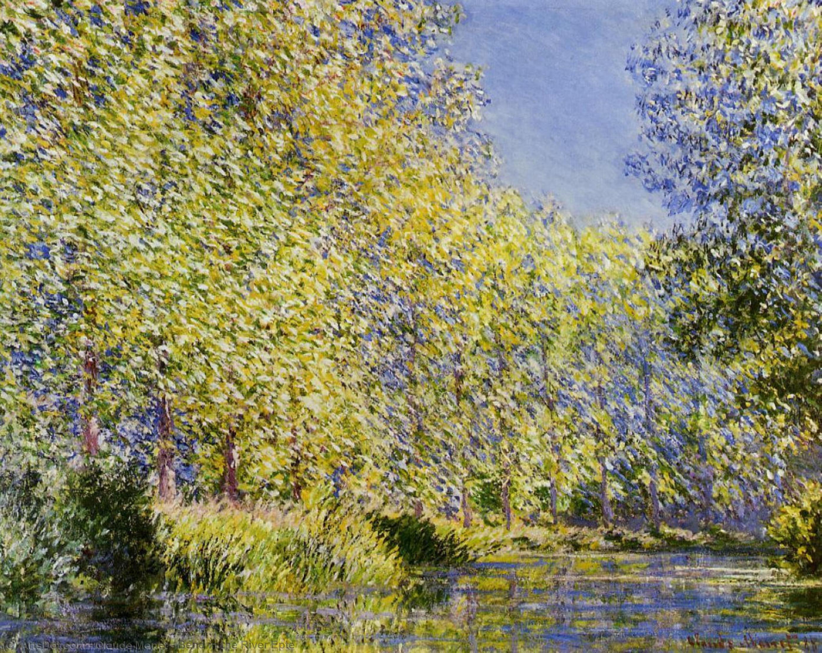 Bend In The River Epte — Клод Моне