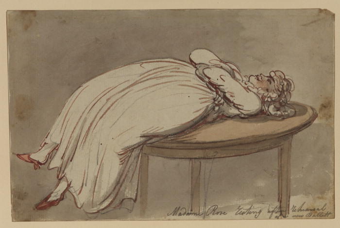 Madame Rose Resting After Rehearsal Of A New Ballet — Thomas Rowlandson