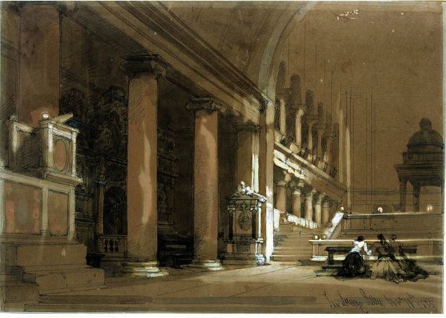 Interior Of The Church Of San Lorenzo, Rome — David Roberts