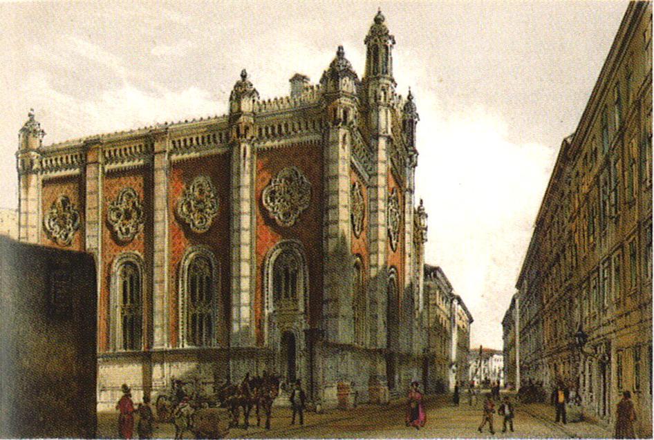 Jewish Temple In The City Leopold — Rudolf Von Alt