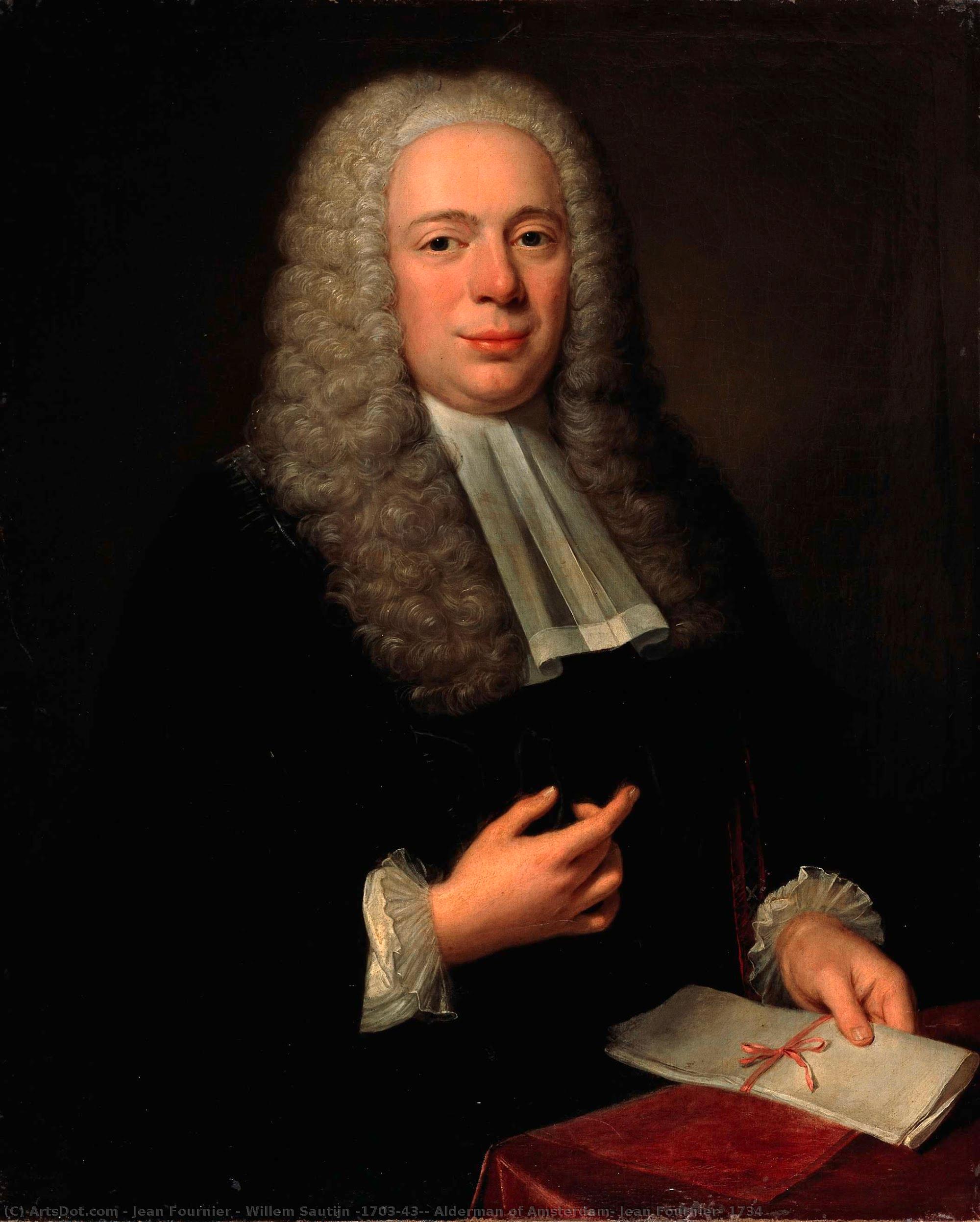 Willem Sautijn (1703-43), Alderman Of Amsterdam, Jean Fournier, 1734 — Jean Fournier