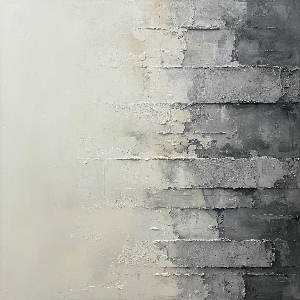 Erosionen Der Stille: Eine Monochrome Studie In Fragmentiertem Stein Und Ätherischem Licht — David Moreau